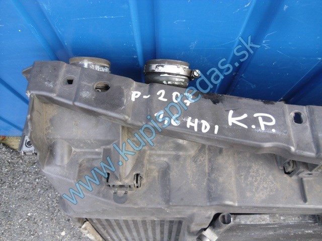 kompletné predné čelo na peugeot 207 1,6hdi, autodiely na peugeot 207, 
